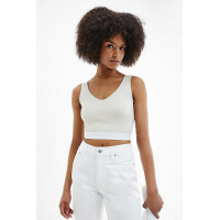 Béžový Crop Top Calvin Klein