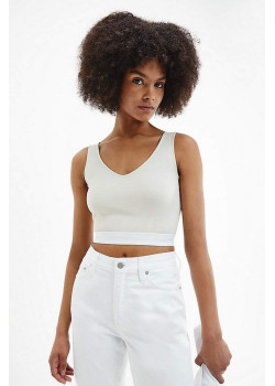 Béžový Crop Top Calvin Klein