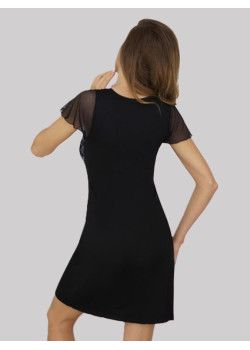 Dámska čierna nočná košieľka Donna 