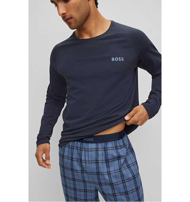 Hugo Boss pánske bavlnené pyžamo dlhé modré Hugo Boss pánske bavlnené pyžamo dlhé modré