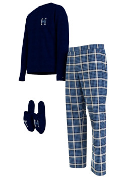 Tommy Hilfiger pánske pyžamo + papuče DARČEKOVÉ BALENIE 
