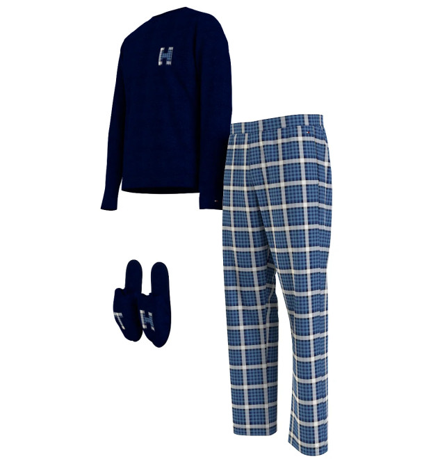 Tommy Hilfiger pánske pyžamo + papuče DARČEKOVÉ BALENIE Tommy Hilfiger pánske pyžamo + papuče DARČEKOVÉ BALENIE
