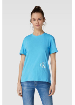 Calvin Klein tričko s potlačou tyrkysové