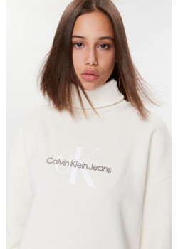 Calvin Klein dámske mikinové šaty béžové