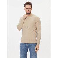 Calvin Klein pánsky pohodlný pulóver s logom béžový Calvin Klein pánsky pohodlný pulóver s logom béžový