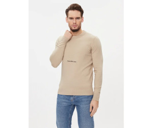 Calvin Klein pánsky pohodlný pulóver s logom béžový