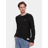 Pánsky čierny pulóver Tommy Jeans Pánsky čierny pulóver Tommy Jeans