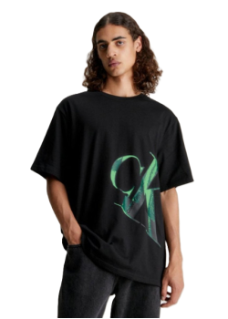 Calvin Klein pánske tričko s maxi logom čierne