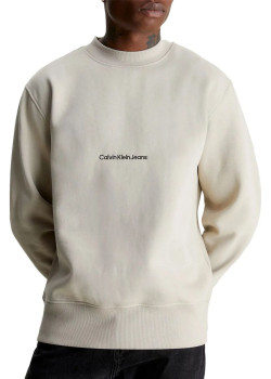 Calvin Klein mikina s vyšitým logom béžová