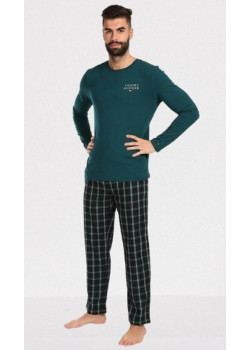 Tommy Hilfiger pánske pyžamo s károvanými nohavicami zelené