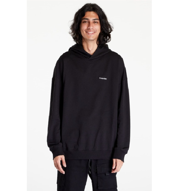 Calvin Klein pánska basic mikina vyteplená čierna Calvin Klein pánska basic mikina vyteplená čierna