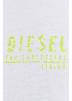 Pánske biele tričko s farebným logom Diesel