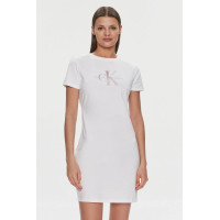 Calvin Klein priliehavé tričkové šaty biele