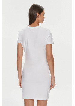 Calvin Klein priliehavé tričkové šaty biele