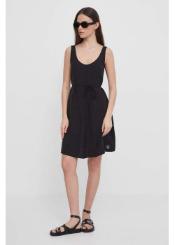 Calvin Klein Jeans mini šaty čierne