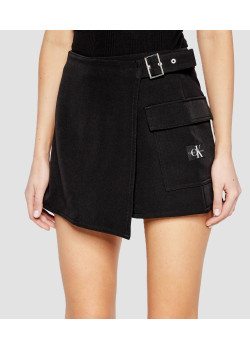 Calvin Klein sukňové kraťasy čierne