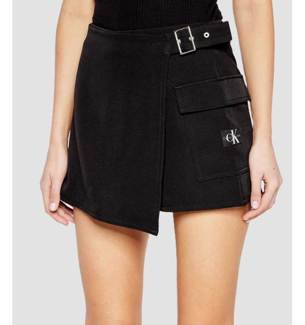 Calvin Klein sukňové kraťasy čierne