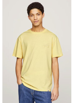 Tommy Jeans Signature Logo tričko žlté