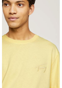 Tommy Jeans Signature Logo tričko žlté