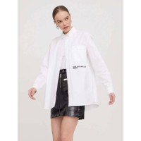 Biela dámska košeľa oversize Karl Lagerfeld Biela dámska košeľa oversize Karl Lagerfeld