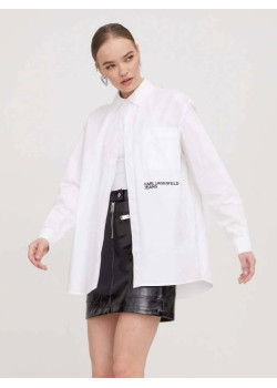 Biela dámska košeľa oversize Karl Lagerfeld