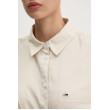 Tommy Jeans crop košeľa béžová