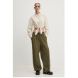 Tommy Jeans crop košeľa béžová