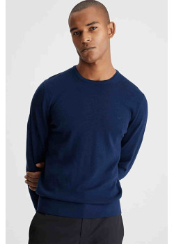 Calvin Klein pánsky pulóver modrý