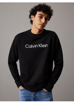 Calvin Klein pánska mikina s logom na hrudi čierna