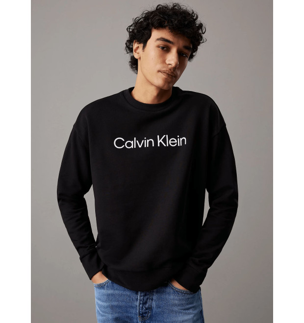 Calvin Klein pánska mikina s logom na hrudi čierna Calvin Klein pánska mikina s logom na hrudi čierna