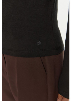 Calvin Klein tričko s dlhým rukávom čierne