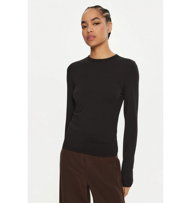 Calvin Klein tričko s dlhým rukávom čierne