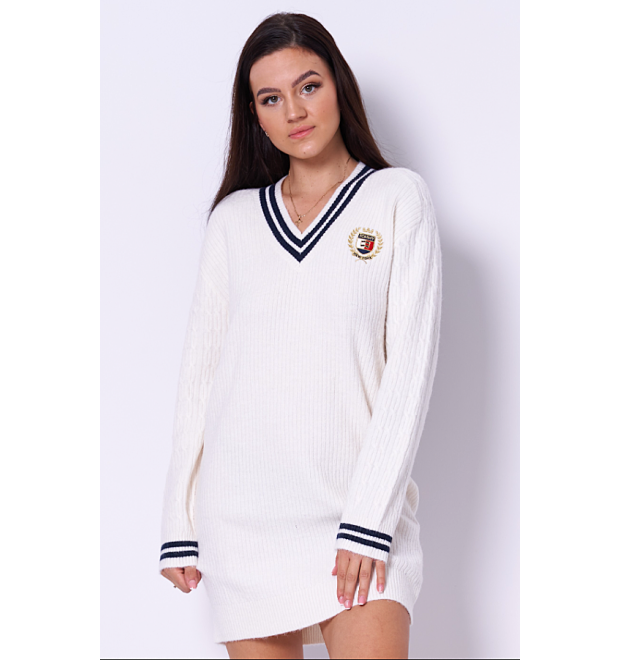 Pletené šaty TOMMY JEANS biele Pletené šaty TOMMY JEANS biele