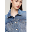 Slim Cropped Denim Trucker džínsová bunda