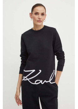 Karl Lagerfeld dámska mikina s výšivkou čierna