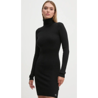 Dámske šaty Calvin Klein Jeans v čiernej farbe