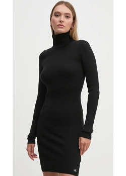 Dámske šaty Calvin Klein Jeans v čiernej farbe