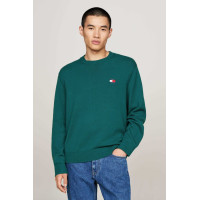 Tommy Jeans pánsky sveter tmavozelený Tommy Jeans pánsky sveter tmavozelený