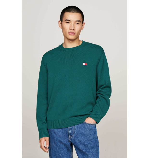 Tommy Jeans pánsky sveter tmavozelený Tommy Jeans pánsky sveter tmavozelený