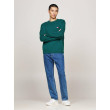 Tommy Jeans pánsky sveter tmavozelený Tommy Jeans pánsky sveter tmavozelený