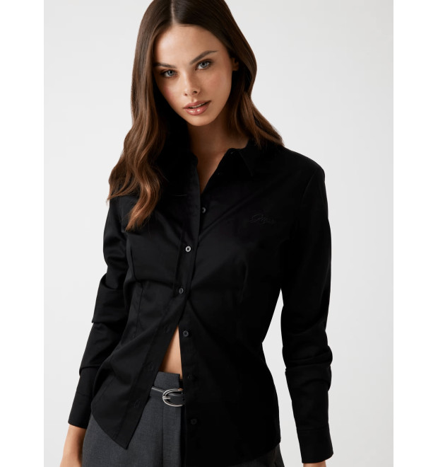 Guess dámska elegantná slim fit košeľa čierna Guess dámska elegantná slim fit košeľa čierna