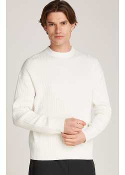 Pánsky pulóver Calvin Klein Jeans v bielej farbe