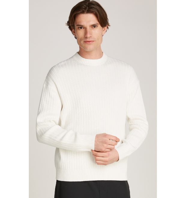 Pánsky pulóver Calvin Klein Jeans v bielej farbe