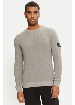 Pánsky pulóver Calvin Klein Jeans v sivej farbe