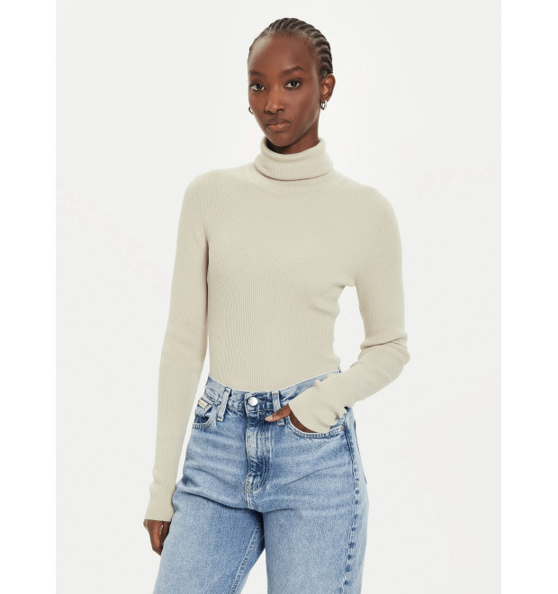 Calvin Klein dámsky obtiahnutý rolák béžový Calvin Klein dámsky obtiahnutý rolák béžový