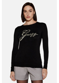 Guess SliM Fit pulóver čierny