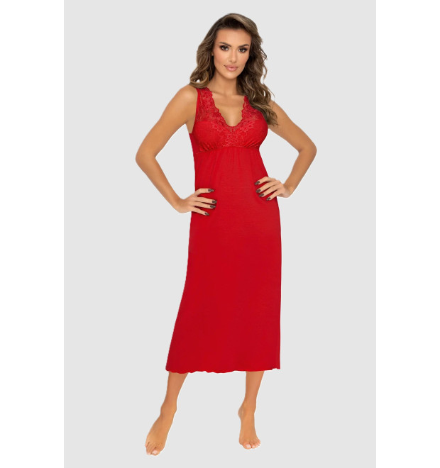 Donna dámska nočná košeľa Kristina long red červená Donna dámska nočná košeľa Kristina long red červená