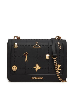 Love Moschino malá kabelka s klopou čierna