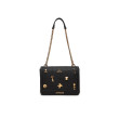 Love Moschino malá kabelka s klopou čierna Love Moschino malá kabelka s klopou čierna