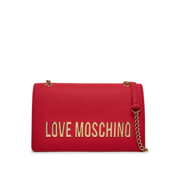 Love Moschino kabelka s retiazkou červená Love Moschino kabelka s retiazkou červená